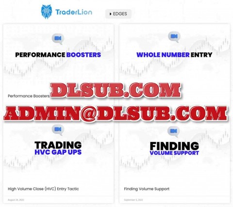 Cover artwork of TraderLion Education Edges e-learning training system with whole number entry, high volume close, and performance boosters