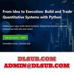 E-commerce styled box image for Quantitativo – From Idea to Execution – Build and Trade Quantitative Systems with Python online training