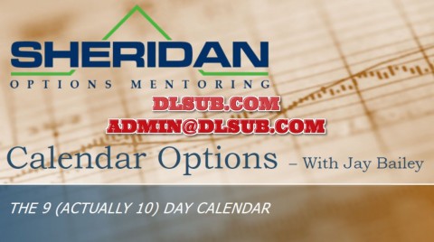 Dan Sheridan - 9 Day Calendar Deep Dive with Jay