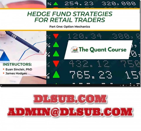 The Quant Course branded photo with logo and course materials