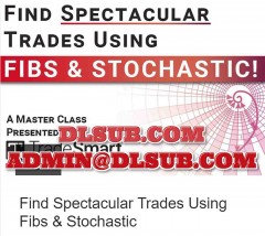 TradeSmart University branded course image mockup for Find Spectacular Trades Using Fibs and Stochastic digital training