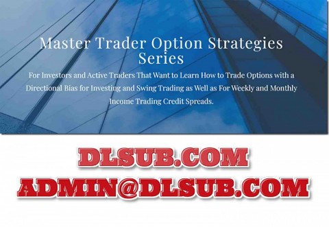 Course platform screenshot showing Master Trader Option Strategies Series online training program